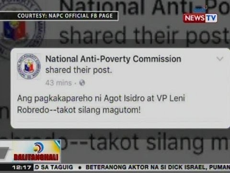 NAPC, nag-sorry kay Agot Isidro at VP Robredo d...