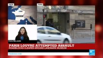 Paris Louvre Attempted Assault: Identity of attacker not yet know,, police arrest a 2nd man