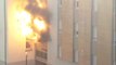 Une explosion se produit dans un appartement en feu