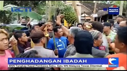 Ricuh Warga Halangi Jemaah Gelar Pengajian
