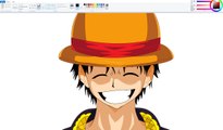 Drawing Anime on Paint - Monkey D. Luffy - One Piece