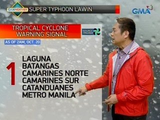 UH: Weather update as of 5:00 a.m. (Oct. 20, 2016)