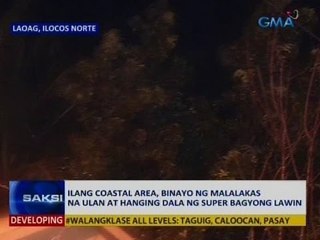 Saksi: Ilang coastal area, binayo ng malalakas na ulan at hanging dala ng Super Bagyong Lawin