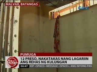 24 Oras: 12 preso, nakatakas nang lagariin ang rehas ng kulungan