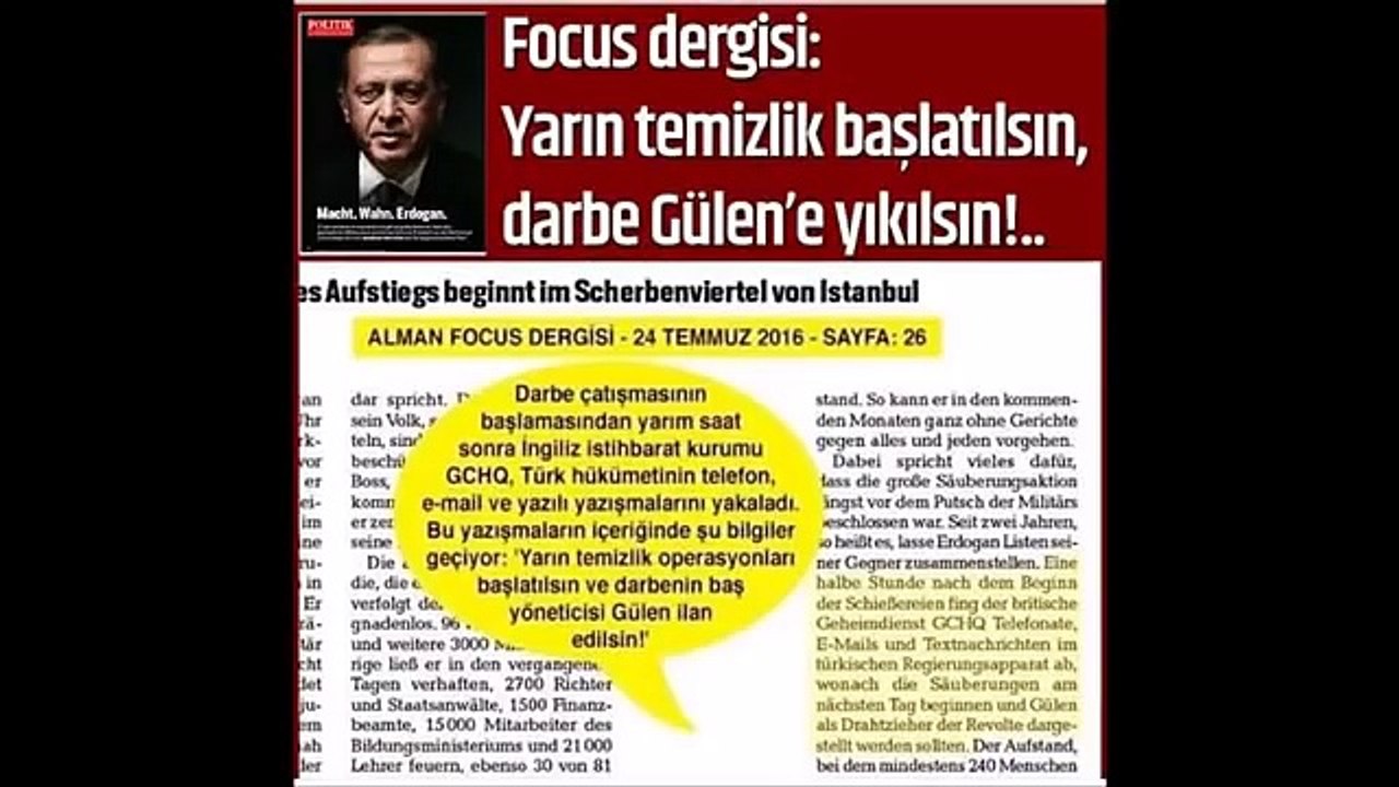 Alman Focus Dergisi: Darbeyi Erdoğan Yaptı!!! Diktatörlüğe #Hayır !