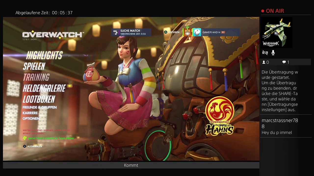 Overwatch live steam Gamer14 (9)