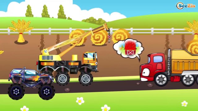 Carros Para Niños. Un Camion Monstruo, Coches de carreras. Caricaturas de carros. Tiki Taki Camiones