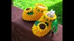 Crochet Sunflower Baby Frock Cap Booties Headbands Designs-Lops9XPegNI