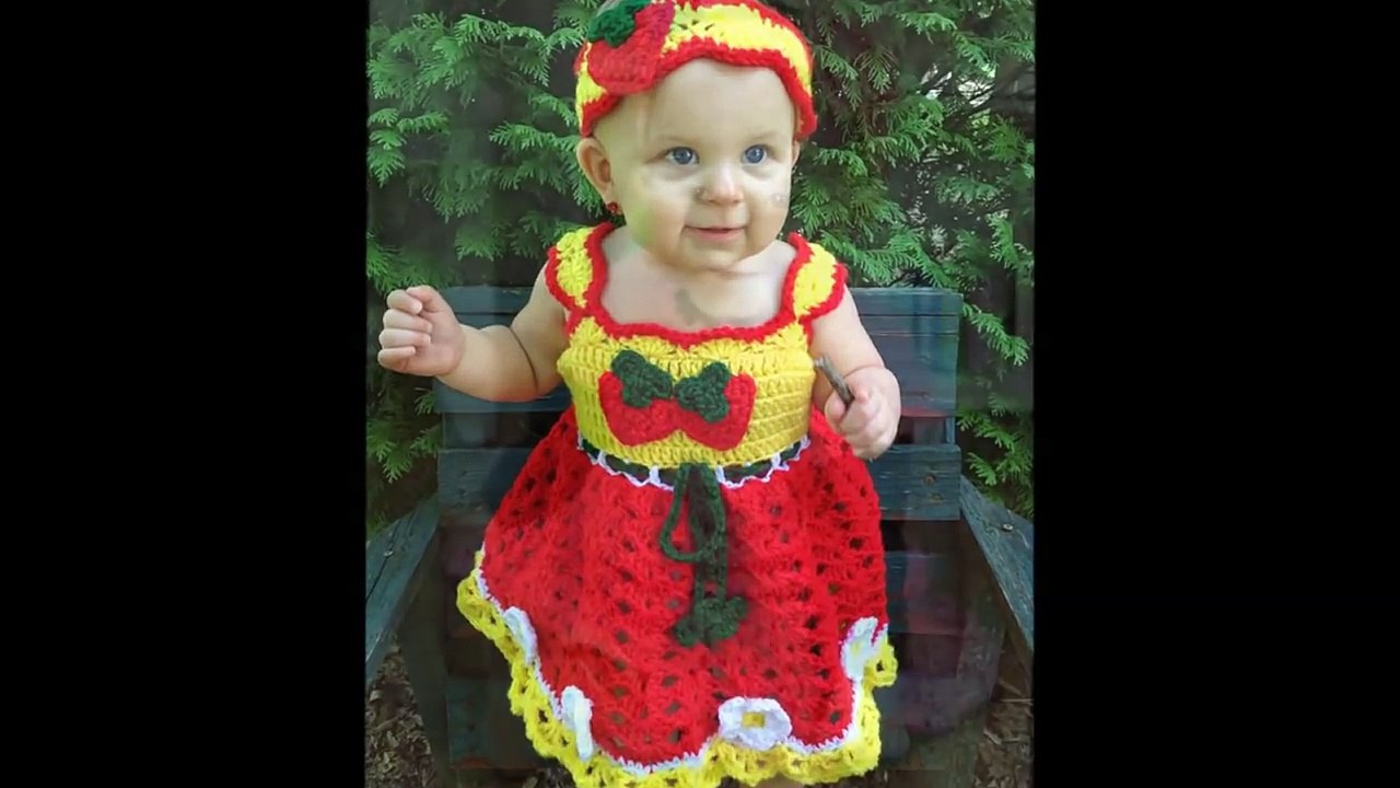 Cute Looking Babies Wearing Crochet Frock Designs-nr6ZEQV8xYw