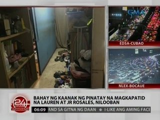 24 Oras: Bahay ng kaanak ng pinatay na magkapatid na Lauren at Jr Rosales, nilooban