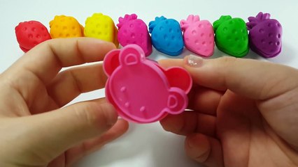 Learn Colors Play Doh Strawberry to Bear Modelling Fun & Creative Baby Nursery Rhymes For Kids-I2l-43AOjVU