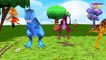 Five Little Dinosaurs Finger Family Rhymes | Dinosaurs Vs Gorilla Fighting Movies for Children
