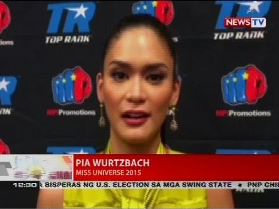Miss Universe 2015 Pia Wurtzbach, full-support kay Manny Pacquiao sa laban kontra kay Jessie Vargas