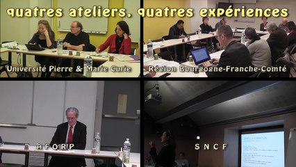 Université de l'AFREF 2 ème session Travaux en ateliers