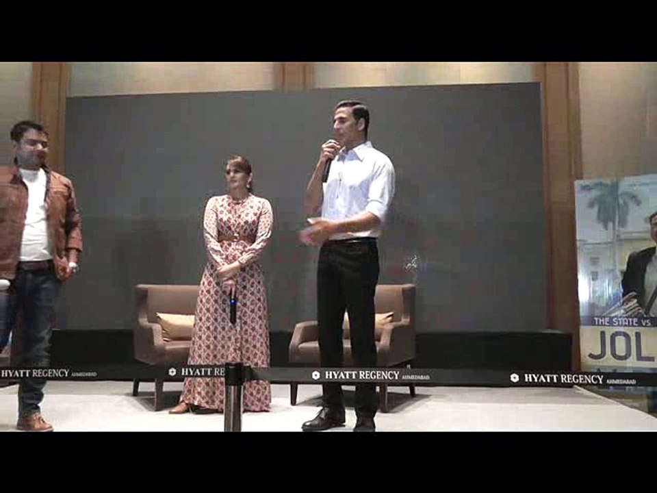 Akshay Kumar and Huma Qureshi in Ahmedabad for promotion of Jolly LLB 2 movie