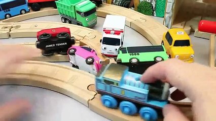 Tayo The Little Bus English Thomas & Friends Car Toys Learn Colors Slime Toilet