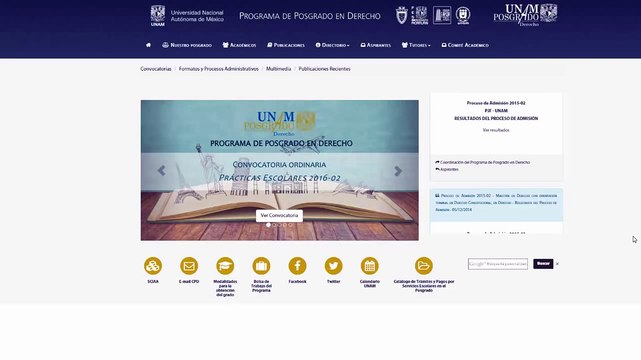 Registro de Aspirantes de Maestría en Derecho CPD UNAM