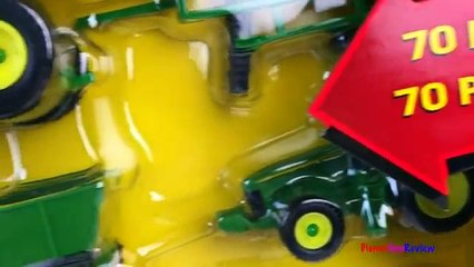 JOHN DEERE FARM TOY PLAYSET UNBOXING HORSES COWS VEHICLES ARTICULATED TRACTOR FORKLIFT