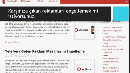 Can Sıkıcı Reklamları Kapatma