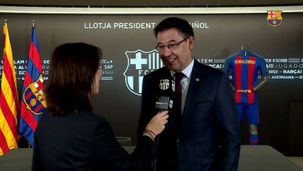 Bartomeu: “És molt especial que Ronaldinho torni a casa nostra”