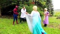 Frozen Elsas BIG BUTT!! w/ Spiderman Maleficent Joker Rapunzel Mickey Mouse Toys IRL! Sup