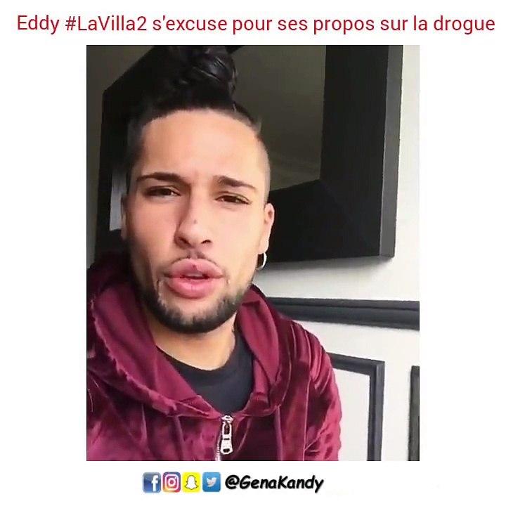 Eddy (La Villa des coeurs brisés 2) s'excuse pour ses propos sur la drogue - GenaKandy