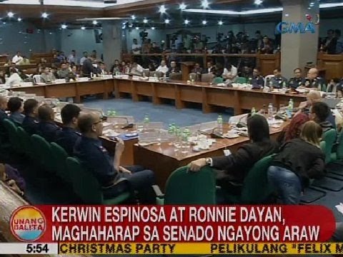 UB: Espinosa at Dayan, maghaharap sa Senado ngayong Lunes