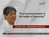 24 Oras: Dating Sen. Bongbong Marcos: Lumabas na ang tunay na kulay ni VP Leni Robredo