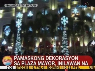 UB: Pamaskong dekorasyon sa Plaza Mayor sa Bataan, inilawan na