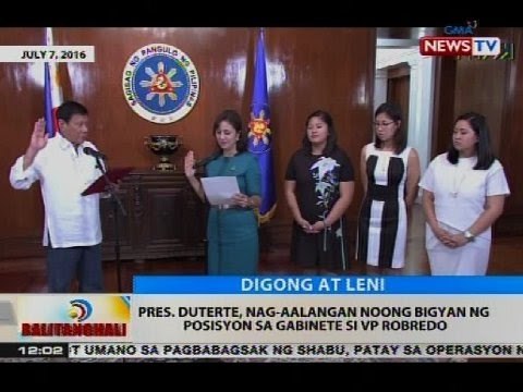 Pres. Duterte, nag-aalangan noong bigyan ng posisyon sa gabinete si VP Robredo