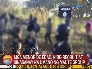 UB: Mga menor de edad, nire-recruit at sinasanay na umano ng Maute Group