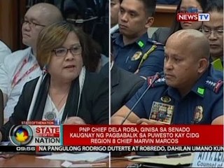 Dela Rosa, ginisa sa Senado kaugnay ng pagbabalik sa puwesto kay CIDG Region 8 Chief Marvin Marcos