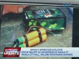 Umano'y IED malapit sa Universidad De Manila at Manila City Hall, walang kakayahang sumabog