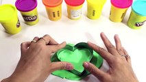 Play Doh Heart Frozen! - Create ice cream play doh along Peppa pig toys v2