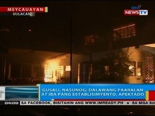 Gusali, nasunog; dalawang paaralan at iba pang establisimyento, apektado