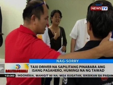 Taxi driver na sapilitang pinababa ang isang pasahero, humingi na ng tawad