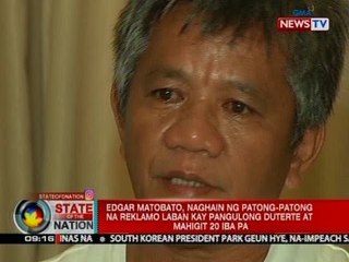 Matobato, naghain ng patong-patong na reklamo laban kay Pangulong Duterte at mahigit 20 iba pa
