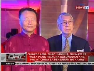 Chinese Amb. Jianhua, nilinaw na wala pang pinal na kasunduan ang Phl at China sa bentahan ng armas