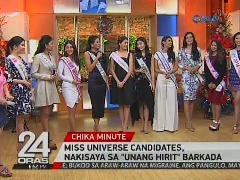 24 Oras: Miss Universe candidates, nakisaya sa Unang Hirit barkada