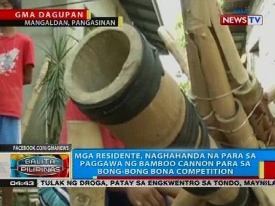 Mga residente, naghahanda na para sa paggawa ng bamboo cannon para sa Bong-Bong Bona competition