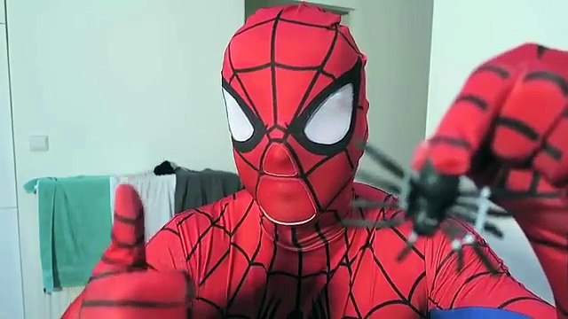 FROZEN ELSA SPIDER PRANK ON TOILET WITH SPIDERMAN - Funny Superhero Movie In Real Life