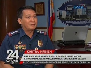 PNP, naglabas ng mga babala sa iba't ibang modus sa pagnanakaw at panloloko ngayong holiday seaso