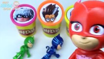 Play Doh Clay PJ MASKS Disney Toys Collection Gekko Owlette Catboy Learn Colors in English