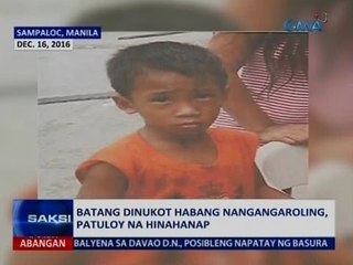 Batang dinukot habang nangangaroling, patuloy na hinahanap