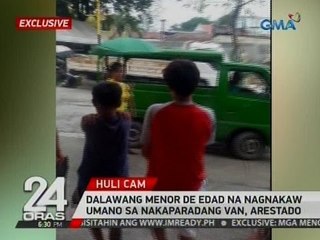 Exclusive: Dalawang menor de edad na nagnakaw umano sa nakaparadang van, arestado