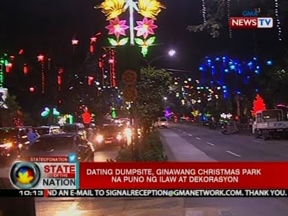 Dating dumpsite, ginawang Christmas park na puno ng ilaw at dekorasyon