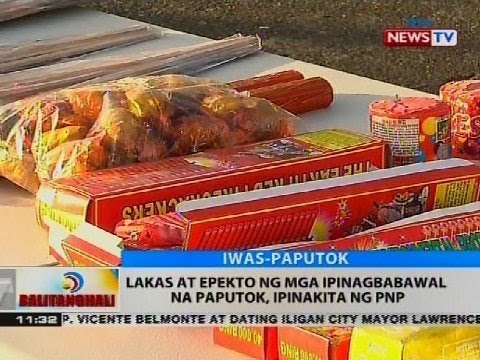 Lakas at epekto ng mga ipinagbabawal na paputok, ipinakita ng PNP