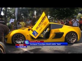 NET12 - Mobil listrik dipamerkan di Car Free Day Surabaya