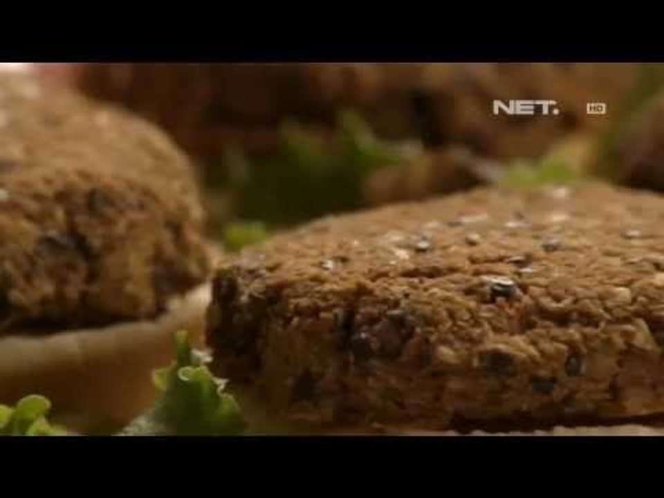 NET12 - Membuat sendiri burger sehat kacang hitam a la vegetarian