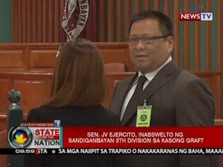 Sen. JV Ejercito, inabswelto ng SandiganBayan 5th division sa kasong graft